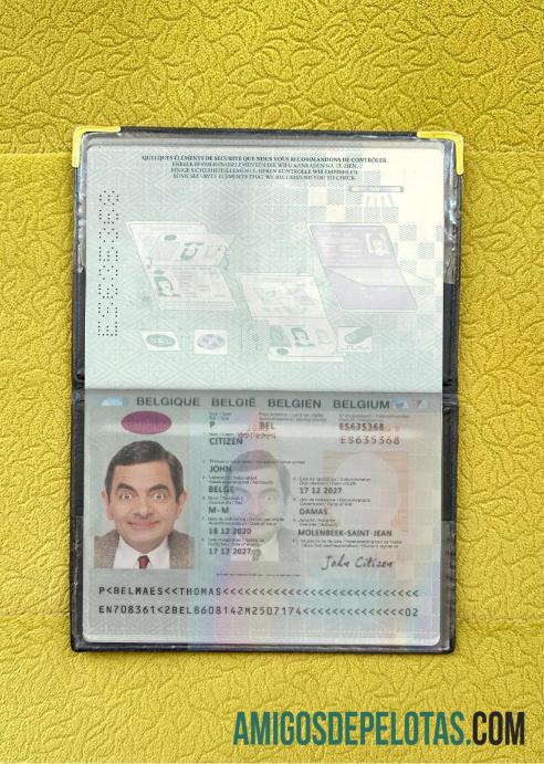 Passaporte Bélgica 2020 Presente Photolook amostra